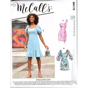 McCall's M8179 Misses 16 to 24 Princess Seam Dress UNCUT Sewing Pattern
